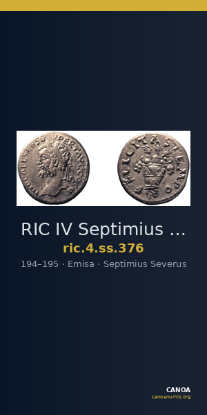 RIC IV Septimius Severus 376 — CANOA