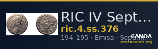 RIC IV Septimius Severus 376 — CANOA