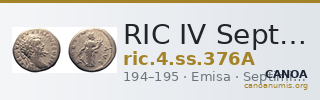 RIC IV Septimius Severus 376A — CANOA