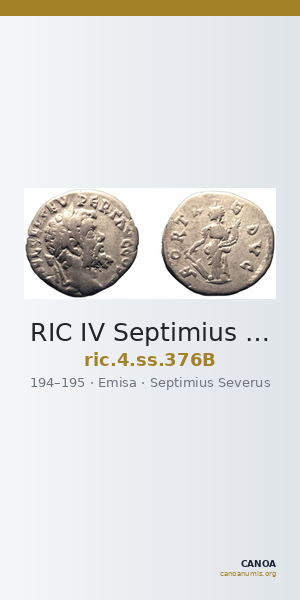 RIC IV Septimius Severus 376B — CANOA