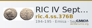 RIC IV Septimius Severus 376B — CANOA