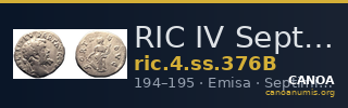 RIC IV Septimius Severus 376B — CANOA