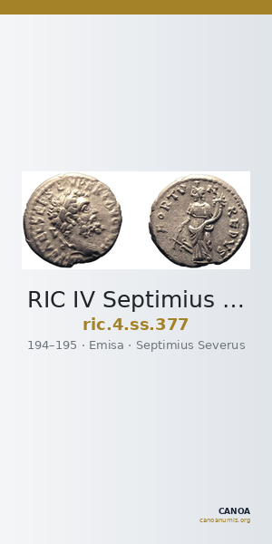 RIC IV Septimius Severus 377 — CANOA