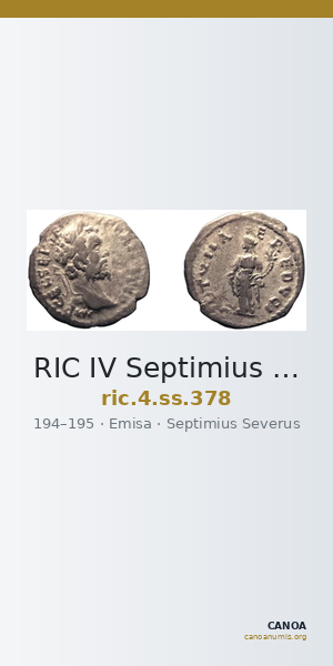 RIC IV Septimius Severus 378 — CANOA