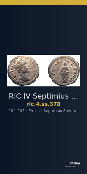 RIC IV Septimius Severus 378 — CANOA
