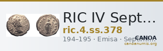RIC IV Septimius Severus 378 — CANOA