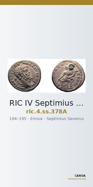 RIC IV Septimius Severus 378A — CANOA