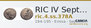 RIC IV Septimius Severus 378A — CANOA