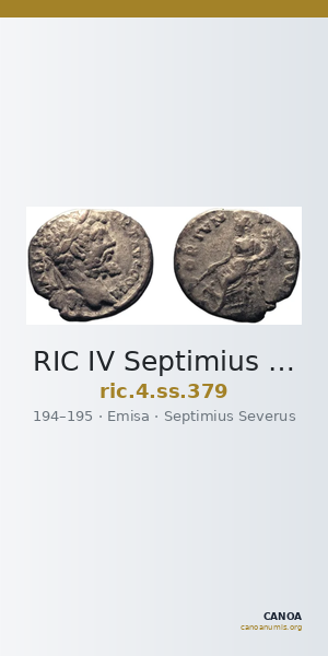 RIC IV Septimius Severus 379 — CANOA