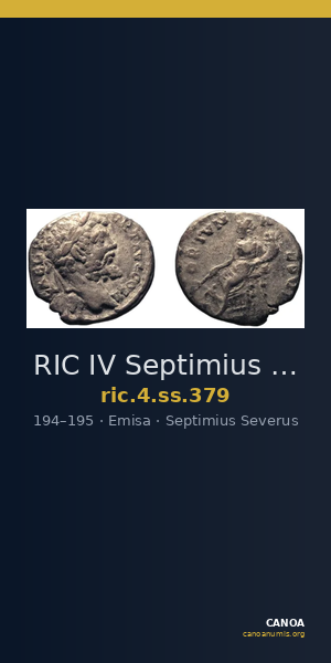 RIC IV Septimius Severus 379 — CANOA