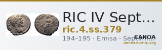 RIC IV Septimius Severus 379 — CANOA