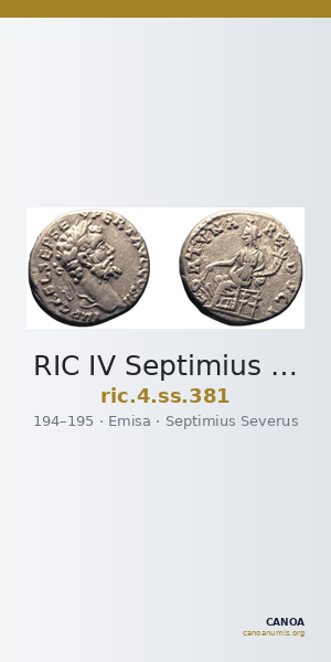 RIC IV Septimius Severus 381 — CANOA