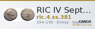 RIC IV Septimius Severus 381 — CANOA