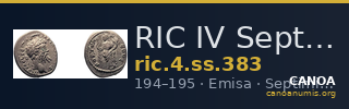 RIC IV Septimius Severus 383 — CANOA