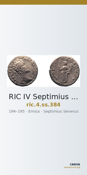 RIC IV Septimius Severus 384 — CANOA