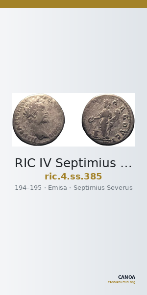 RIC IV Septimius Severus 385 — CANOA
