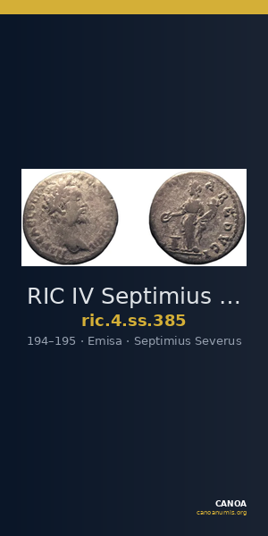 RIC IV Septimius Severus 385 — CANOA