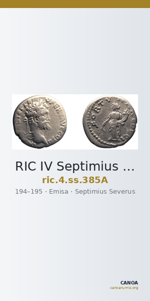 RIC IV Septimius Severus 385A — CANOA