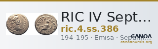 RIC IV Septimius Severus 386 — CANOA