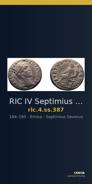 RIC IV Septimius Severus 387 — CANOA