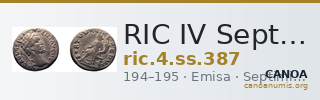 RIC IV Septimius Severus 387 — CANOA
