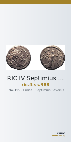 RIC IV Septimius Severus 388 — CANOA