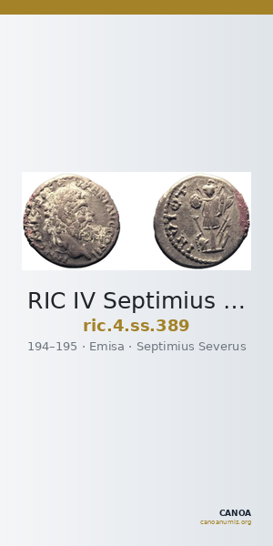 RIC IV Septimius Severus 389 — CANOA