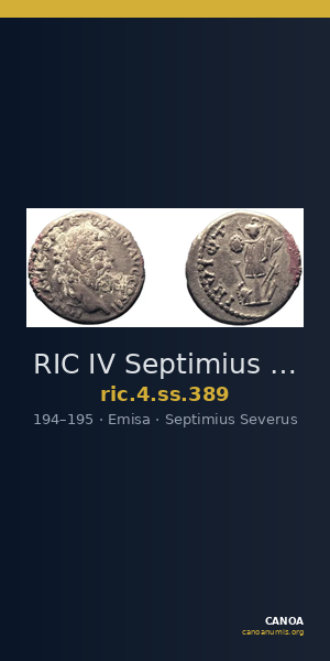 RIC IV Septimius Severus 389 — CANOA