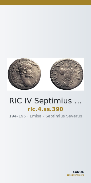 RIC IV Septimius Severus 390 — CANOA