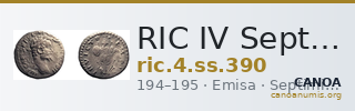 RIC IV Septimius Severus 390 — CANOA