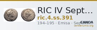 RIC IV Septimius Severus 391 — CANOA