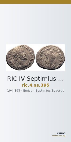 RIC IV Septimius Severus 395 — CANOA