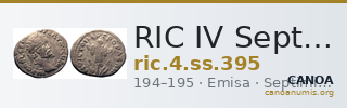 RIC IV Septimius Severus 395 — CANOA