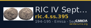 RIC IV Septimius Severus 395 — CANOA