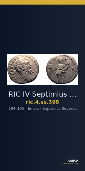 RIC IV Septimius Severus 398 — CANOA