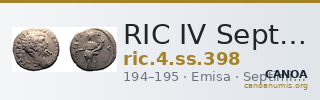 RIC IV Septimius Severus 398 — CANOA