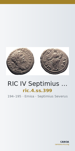 RIC IV Septimius Severus 399 — CANOA