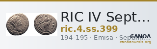 RIC IV Septimius Severus 399 — CANOA