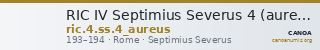 RIC IV Septimius Severus 4 (aureus) — CANOA