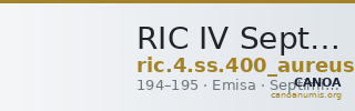 RIC IV Septimius Severus 400 (aureus) — CANOA