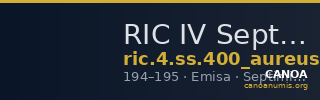 RIC IV Septimius Severus 400 (aureus) — CANOA