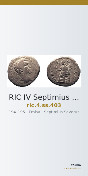 RIC IV Septimius Severus 403 — CANOA