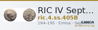 RIC IV Septimius Severus 405B — CANOA
