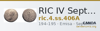 RIC IV Septimius Severus 406A — CANOA