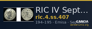 RIC IV Septimius Severus 407 — CANOA