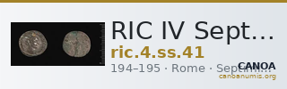 RIC IV Septimius Severus 41 — CANOA