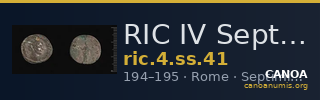 RIC IV Septimius Severus 41 — CANOA