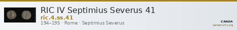 RIC IV Septimius Severus 41 — CANOA