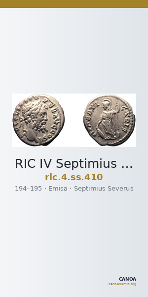 RIC IV Septimius Severus 410 — CANOA