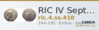 RIC IV Septimius Severus 410 — CANOA